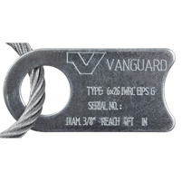 &eacute;lingue de levage &agrave; c&acirc;ble m&eacute;tallique - deux boucles, galvanis&eacute; D. Morneault & Fils