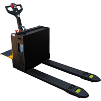 Transpalette &eacute;lectrique motoris&eacute; a/plateforme &agrave; conducteur debout, Capacit&eacute; 4500 lb, 48" lo x 30,25" la D. Morneault & Fils
