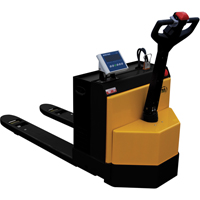 Transpalette &eacute;lectrique motoris&eacute; a/balance, Capacit&eacute; 4500 lb, 48" lo x 30,25" la D. Morneault & Fils