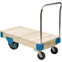 Platform Trucks - All Wood Deck Platform Trucks, 48" L x 30" W, 3000 lbs. Capacity, Nylon Casters D. Morneault & Fils