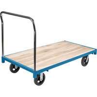 Heavy-Duty Platform Truck, 60" L x 30" W, 2000 lbs. Capacity, Rubber Casters D. Morneault & Fils