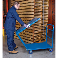 Shelf & Platform Truck, Steel, 24" W x 36" D x 40" H, 1300 lbs. Platform Capacity D. Morneault & Fils