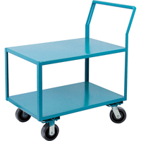 Heavy-Duty Low Profile Shop Carts, 2 Tiers, 18" W x 30" D x 41" H, 2400 lbs. Cap. D. Morneault & Fils