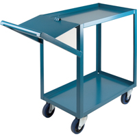 Order Picking Carts, 36" H x 18" W x 46" D, 2 Shelves, 1200 lbs. Capacity D. Morneault & Fils