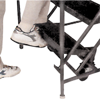 Slope Rolling Ladder, 9 Steps, Anti-Skid, 50° Incline, 90" High D. Morneault & Fils