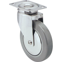 Caster, Swivel, 3" (76 mm), Rubber, 125 lbs. (57 kg.) D. Morneault & Fils