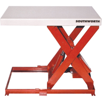 Scissor Lift Table, Steel, 36" L x 20" W, 550 lbs. Capacity D. Morneault & Fils