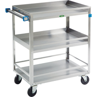 Chariots avec barres de retenue, 3 Tiers, 19" la x 34-3/4" h x 31" p, Capacit&eacute; 500 lb D. Morneault & Fils