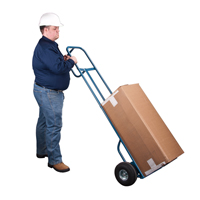 Deluxe Hi-Boy Hand Truck, P-Handle Handle, Steel, 72" Height, 700 lbs. Capacity D. Morneault & Fils