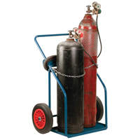 Gas Cylinder Carts, Rubber Wheels, 13" W x 25" L Base, 1000 lbs. D. Morneault & Fils