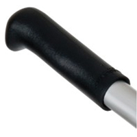 Poign&eacute;e en caoutchouc noir pour diable en aluminium D. Morneault & Fils