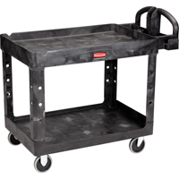 Heavy Duty Utility Cart - 4546-00, 2 Tiers, 26" x 33-1/4" x 55", 750 lbs. Capacity D. Morneault & Fils