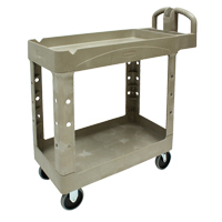 Heavy Duty Utility Cart - 4500-88, 2 Tiers, 17-1/8" x 33-1/4" x 39", 500 lbs. Capacity D. Morneault & Fils