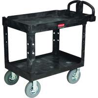 Heavy-Duty Utility Cart, 2 Tiers, 25-1/4" x 37-1/8 x 36-3/8", 500 lbs. Capacity D. Morneault & Fils