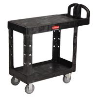 Flat Shelf Heavy Duty Utility Cart - 4505-00, 2 Tiers, 17-1/4" x 38-1/10" x 38-1/2", 500 lbs. Capacity D. Morneault & Fils