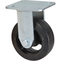 Mold-on Caster, Rigid, 5" (127 mm), Rubber, 440 lbs. (199 kg.) D. Morneault & Fils
