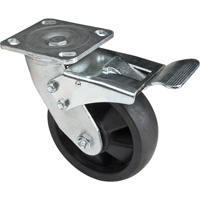 Hi-Temp Caster, Swivel with Brake, 6" (152.4 mm), Nylon, 880 lbs. (399 kg.) D. Morneault & Fils