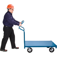 Chariots ergonomiques &agrave; plateforme pour ramassage de commande D. Morneault & Fils