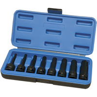 Metric Impact Socket Set, Hex, 1/2" Drive, 8 Pcs D. Morneault & Fils