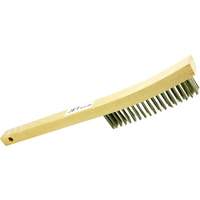 Brosse m&eacute;tallique &agrave; poils longs &agrave; quatre rang&eacute;es et manche long 4LHSS, Acier inoxydable, 4 x 19 rangs de fils, Longueur 13-3/4" D. Morneault & Fils