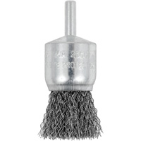 Shaft Mounted Crimped End Brush, 1", 0.012" Fill, 1/4" Shank D. Morneault & Fils