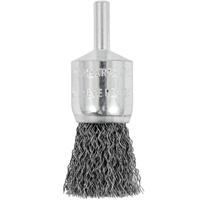 Shaft Mounted Crimped End Brush, 3/4", 0.012" Fill, 1/4" Shank D. Morneault & Fils