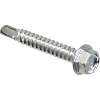 Self Drill Hex Washer, 1" x 10" L, Zinc Plated D. Morneault & Fils