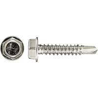 100-Piece Drill-X&reg; Hex HD Tapping Screws, #12 Dia., 1-1/4" L, Zinc Plated D. Morneault & Fils