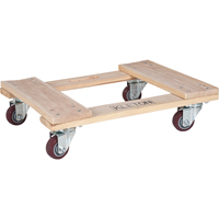Hardwood Dolly, Polyurethane Wheels, 900 lbs. Capacity, 18" W x 24" D x 7" H D. Morneault & Fils