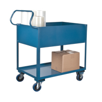 Deep Lipped Service Cart, 2 Tiers, 24" W x 47" H x 36" D, 1200 lbs. Capacity D. Morneault & Fils