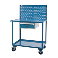 Mobile Service Cart, 2 Tiers, 24" W x 57" H x 40" D, 1200 lbs. Capacity D. Morneault & Fils