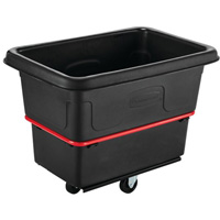 Heavy-Duty Utility Truck, Black Recycled Plastic, 26"/38-3/8" L x 26"/38-2/5" W x 28-1/4"/28-3-10" H, 8 cu. Ft. Volume, 700 lbs. Capacity D. Morneault & Fils