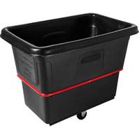 Heavy-Duty Utility Cube Truck, Black Recycled Plastic, 43-1/4" L x 28" W x 33-3/4" H, 12 cu. ft. Volume, 800 lbs. Capacity D. Morneault & Fils