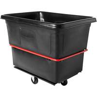 Heavy-Duty Utility Cube Truck, Black Recycled Plastic, 48-1/4" L x 34-1/8" W x 37-7/8" H, 20 cu. ft. Volume, 1200 lbs. Capacity D. Morneault & Fils