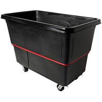 Heavy-Duty Utility Truck, Black Recycled Plastic, 59"/34-5/8" L x 34"/59-1/64" W x 42-1/16"/42-7/8" H, 27 cu. ft. Volume, 1200 lbs. Capacity D. Morneault & Fils