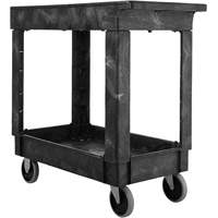 Flat Handle Utility Cart, 2 Tiers, 34" x 31-1/4" x 16", 500 lbs. Capacity D. Morneault & Fils