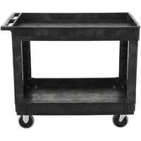 Flat Handle Utility Cart, 2 Tiers, 40" x 32-1/4" x 24", 500 lbs. Capacity D. Morneault & Fils