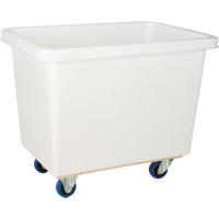 Tapered Wall Box Truck, White Polyethylene, 33" L x 20" W x 29" H, 7 cu. ft. Volume, 600 lbs. Capacity D. Morneault & Fils