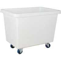Tapered Wall Box Truck, White Polyethylene, 39" L x 27" W x 31" H, 12 cu. ft. Volume, 600 lbs. Capacity D. Morneault & Fils