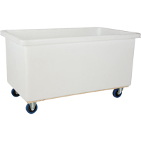 Straight Wall Box Truck, White Polyethylene, 57" L x 34" W x 33" H, 22 cu. ft. Volume, 600 lbs. Capacity D. Morneault & Fils