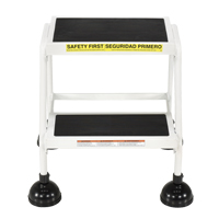 Stop-Step Ladders, 2 Steps, 16" Step Width, 18-9/16" Platform Height, Steel D. Morneault & Fils