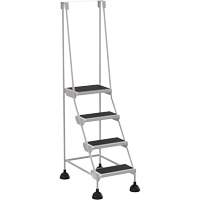 Stop-Step Ladders, 4 Steps, 16" Step Width, 38-3/16" Platform Height, Steel D. Morneault & Fils
