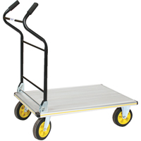 Folding Ergo-Handle Platform Truck, Aluminum, 660 lbs., 35-1/2" L x 24" W, 41" High D. Morneault & Fils