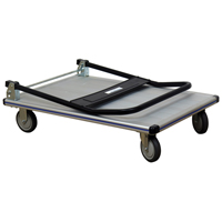 Folding Handle Platform Truck, Aluminum, 550 lbs., 35-1/2" L x 24" W, 35-1/2" High D. Morneault & Fils