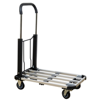 Folding Handle Platform Truck, Aluminum, 300 lbs., 28" L x 16" W, 37.75" High D. Morneault & Fils