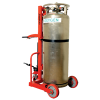 Hydraulic Large Liquid Gas Cylinder Cart HLCC, Polyurethane Wheels, 20" W x 20" D Base, 1000 lbs. D. Morneault & Fils