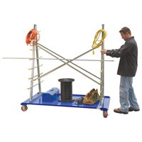 A-Frame Bar & Pipe Cart, Steel, 36-3/4" W x 73-3/4" D x 72-1/2" H, 2000 lbs. Capacity D. Morneault & Fils