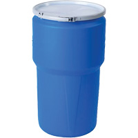 Nestable Polyethylene Drum, 14 US gal (11.7 imp. gal.), Open Top, Blue D. Morneault & Fils