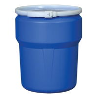 Nestable Polyethylene Drum, 10 US gal (8.33 imp. gal.), Open Top, Blue D. Morneault & Fils