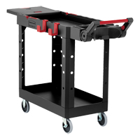 Heavy-Duty Adaptable Utility Cart, 2 Tiers, 17-3/4" x 36" x 46-1/5", 500 lbs. Capacity D. Morneault & Fils